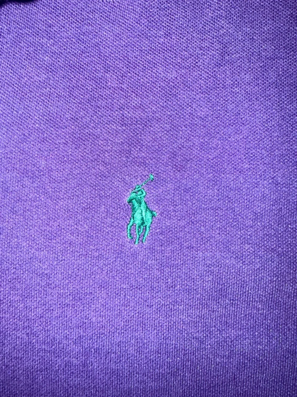 Ralph Lauren Purple Polo Shirt with Contrast Logo